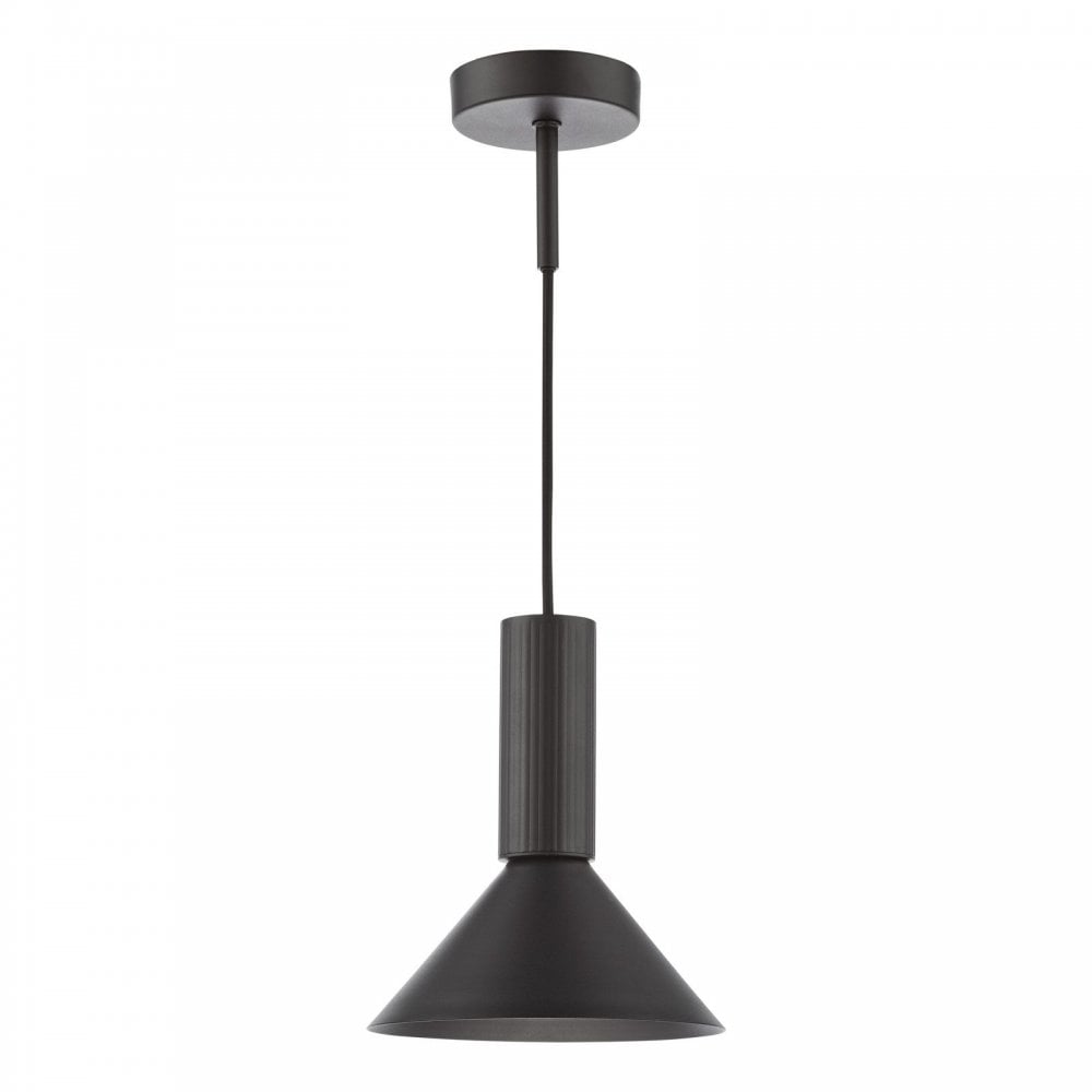 Ragnar Satin Black Pendant/Wall Light