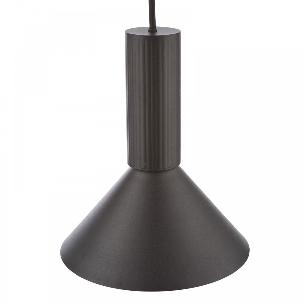 Ragnar Satin Black Pendant/Wall Light