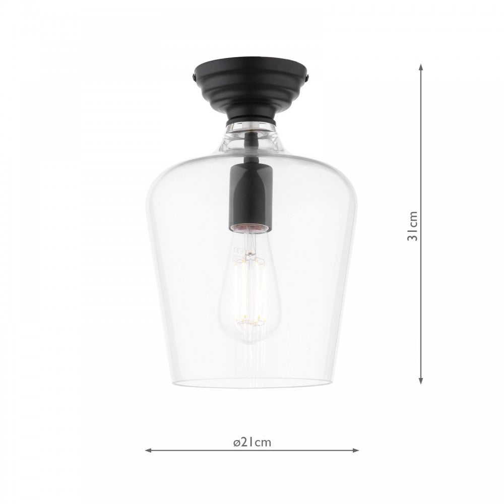 Ockley Polished Chrome Semi Flush Fitting