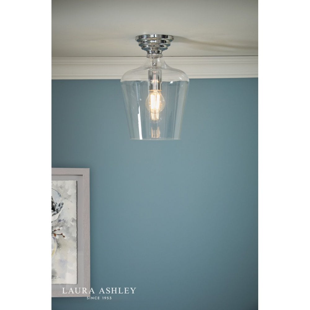 Ockley Polished Chrome Semi Flush Fitting