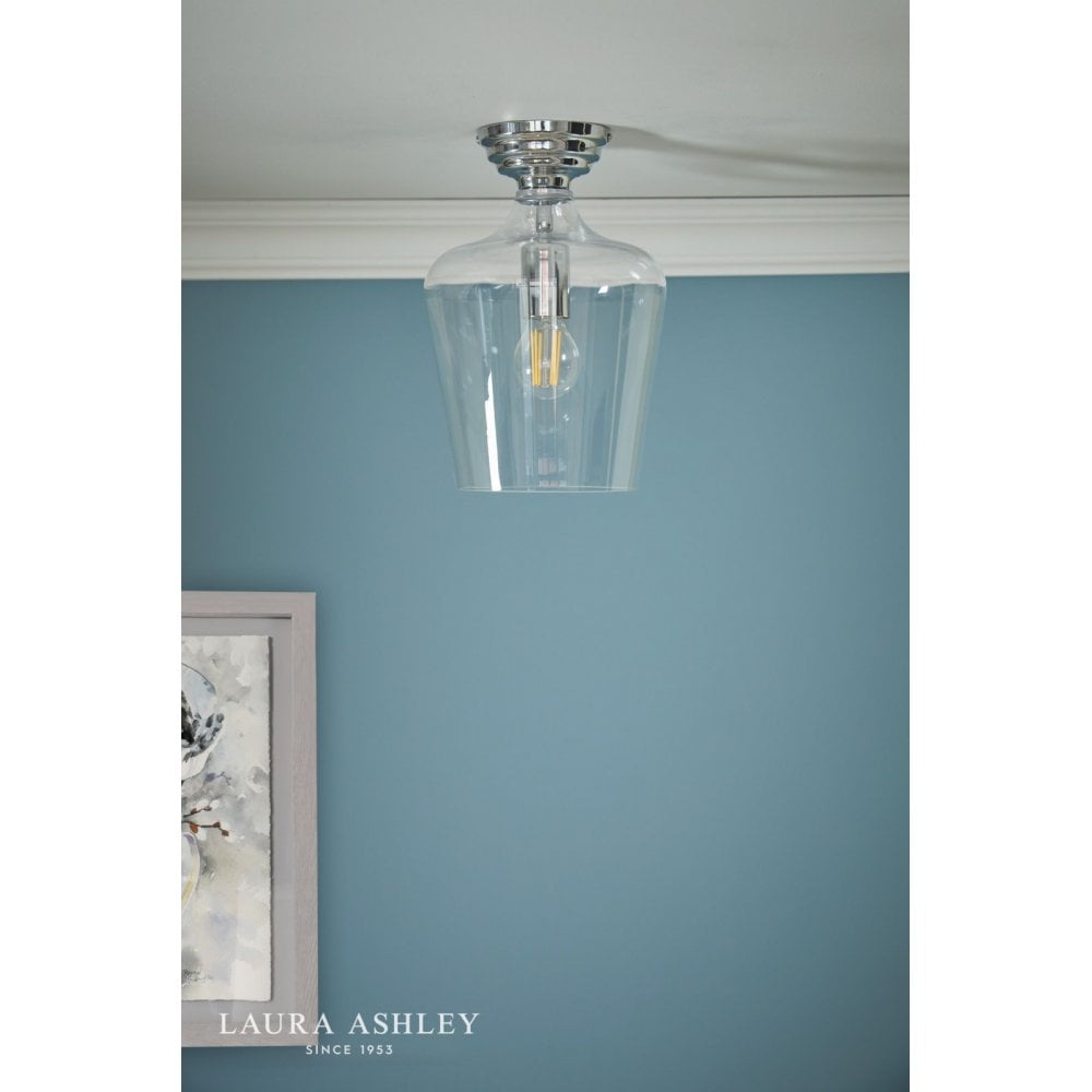 Ockley Polished Chrome Semi Flush Fitting