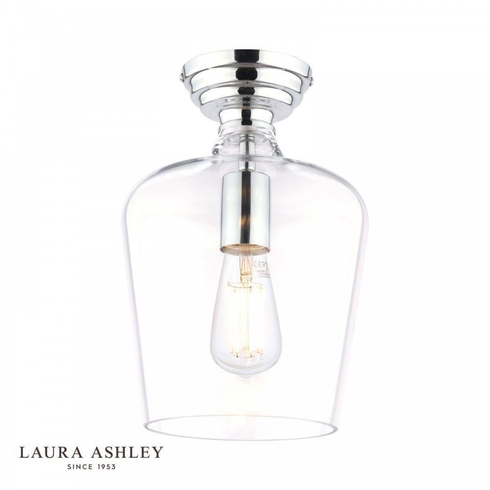 Ockley Polished Chrome Semi Flush Fitting