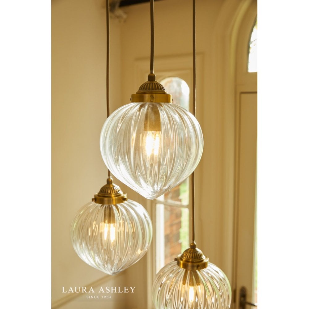 Whitham 3 Light Antique Brass Cluster Pendant