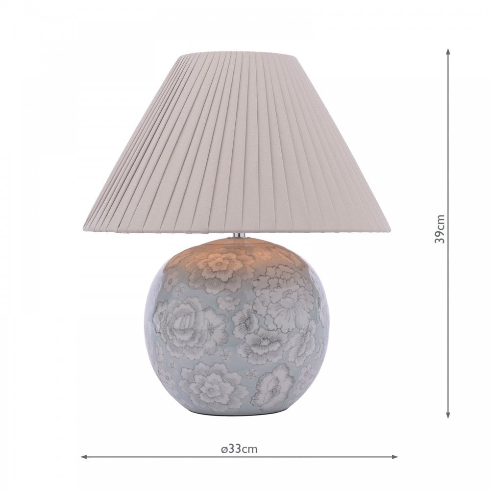 Montford Blue Table Lamp C/W Shade