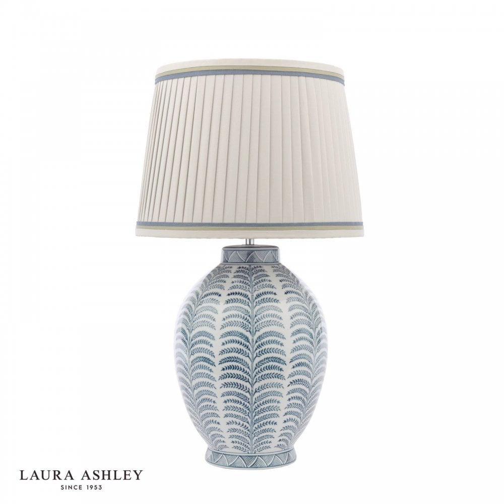 Stannard Blue Ceramic Table Lamp C/W Shade