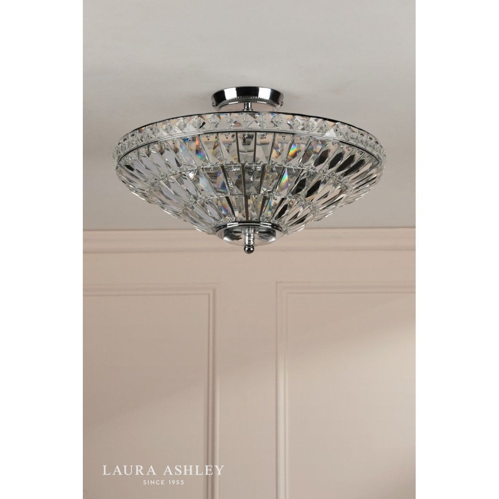 Vienna 3 Light Polished Chrome Semi Flush