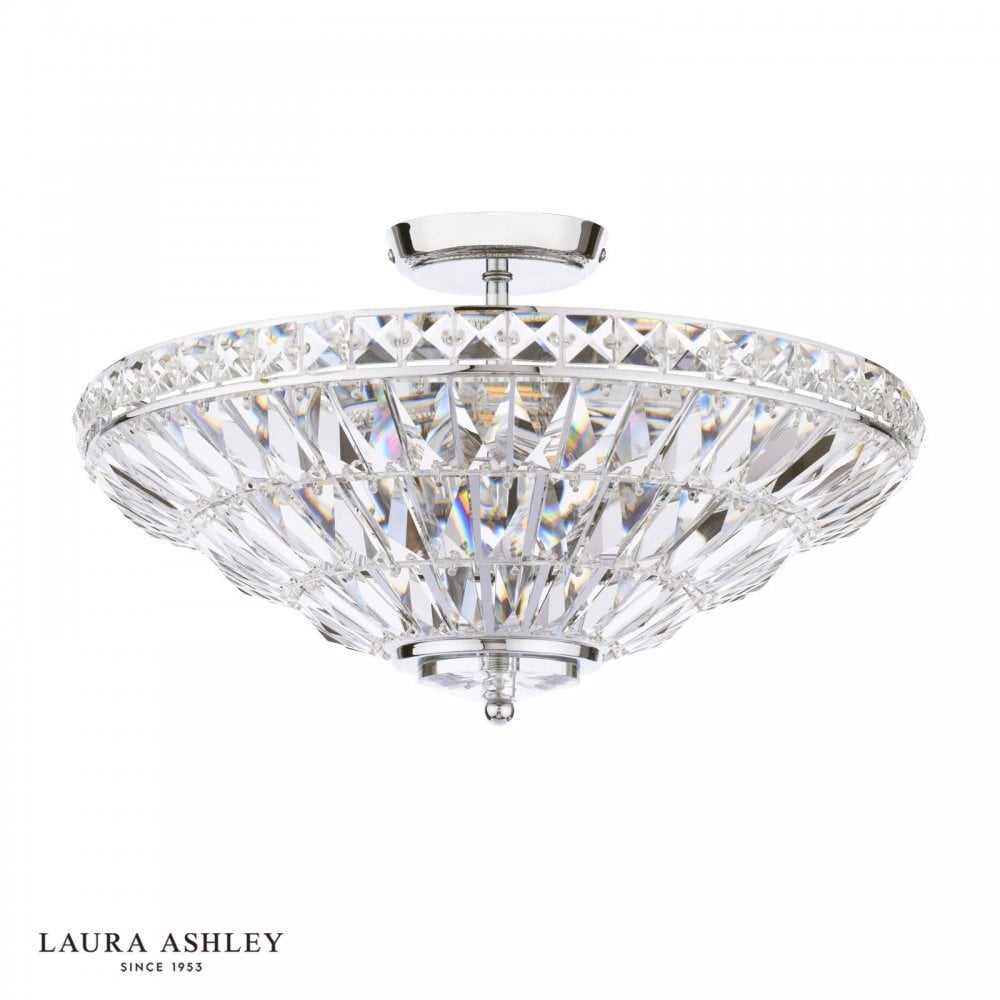Vienna 3 Light Polished Chrome Semi Flush