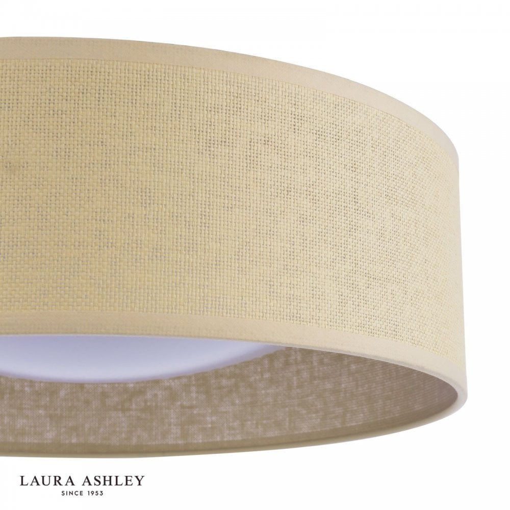 Buckenham 2 Light Flush Rattan Fitting with Diffuser