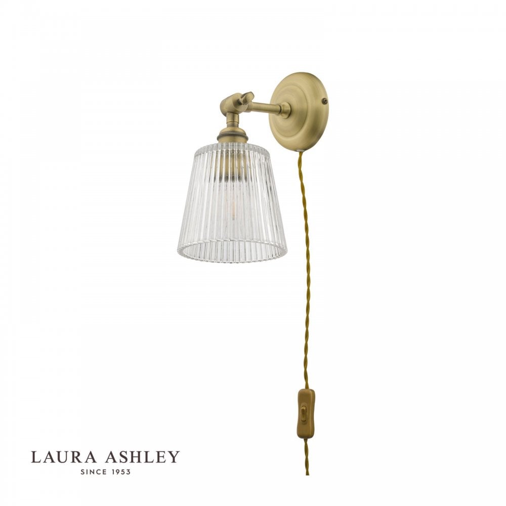 Callaghan Plugged Wall Light in Antique Brass