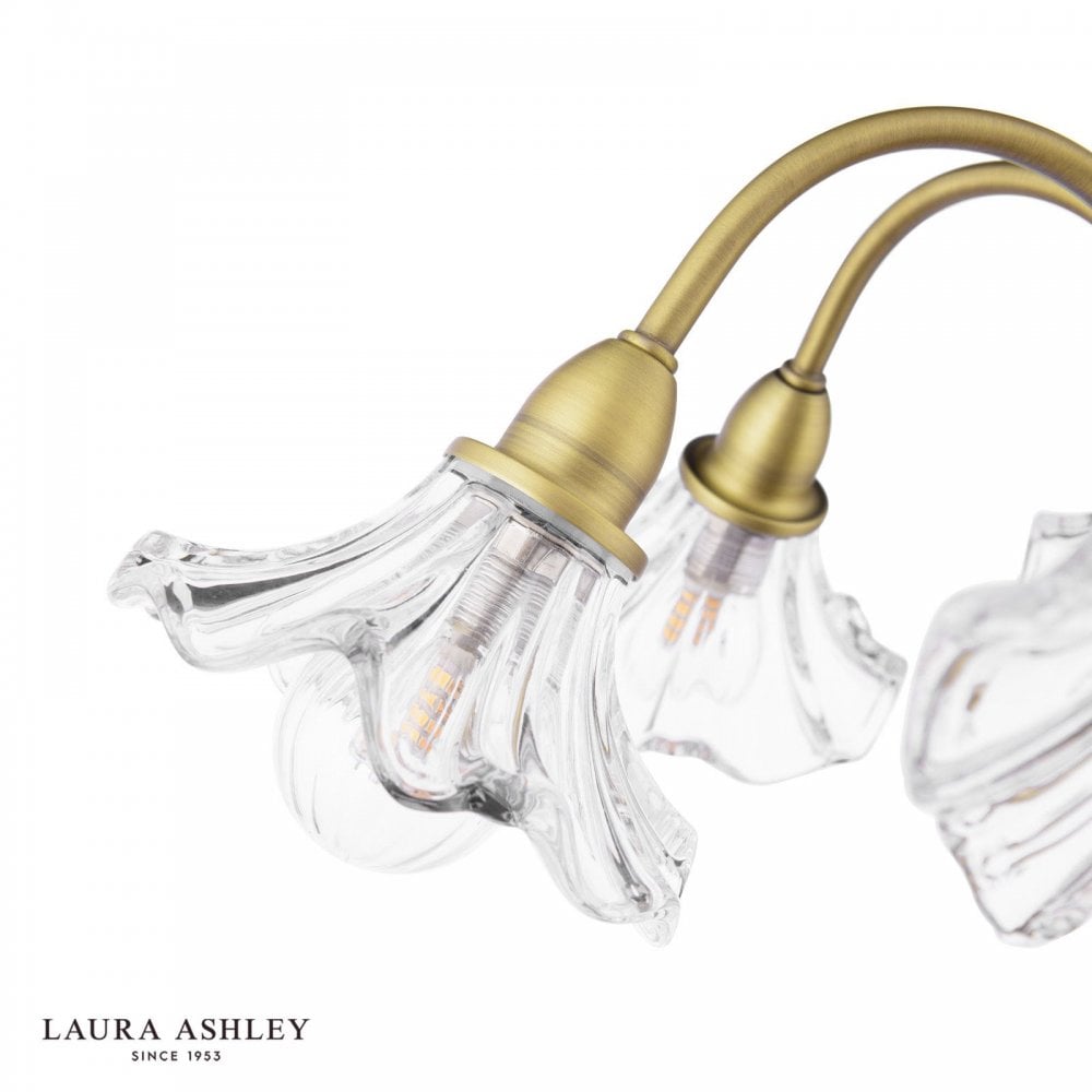 Kerswell 6 Light Semi Flush Fitting in Antique Brass