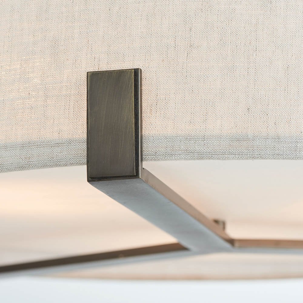 Hayfield 3 Light Pendant in Brushed Bronze C/W Shade