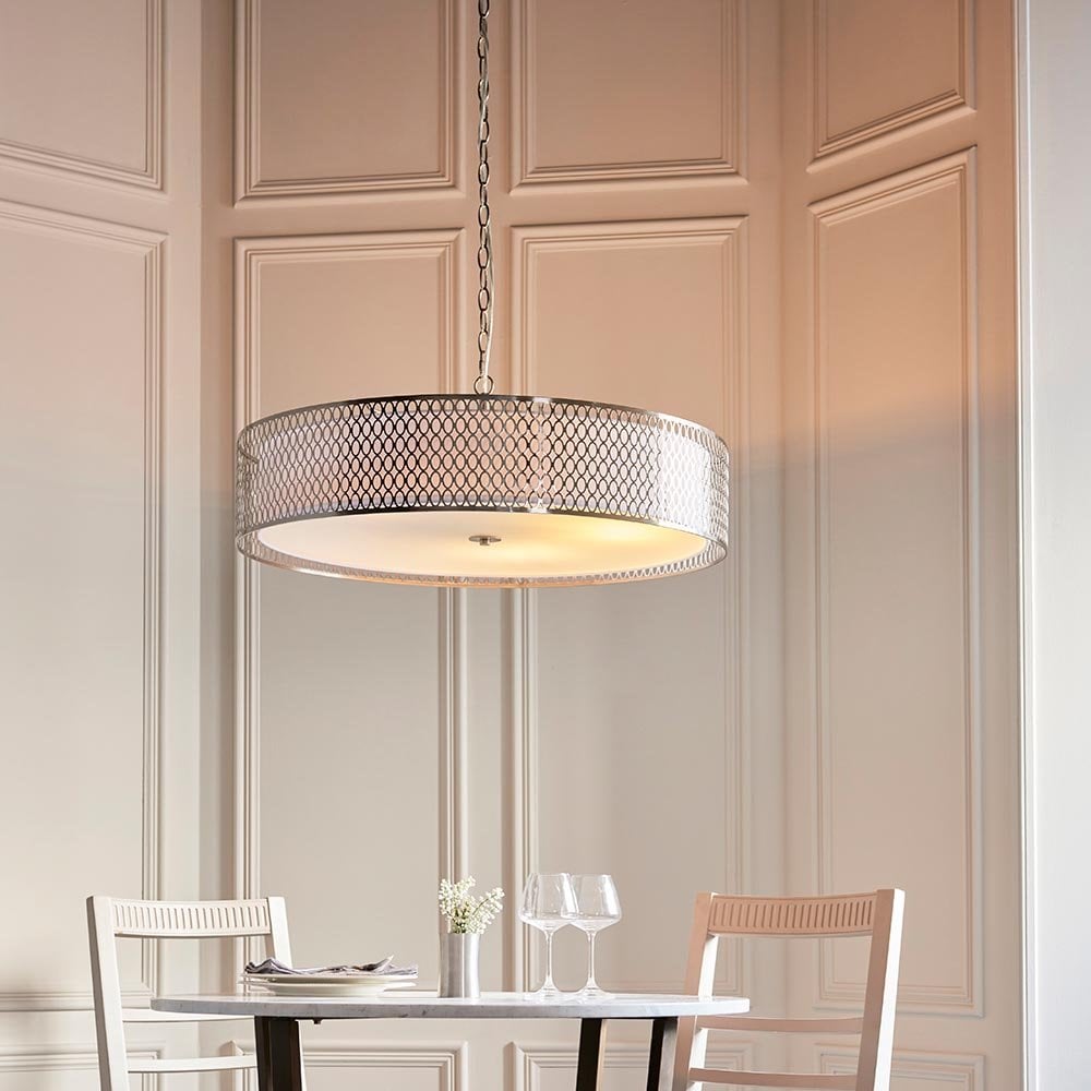 Cordero Large Satin Nickel Ceiling Pendant