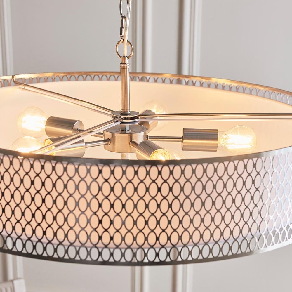 Cordero Large Satin Nickel Ceiling Pendant