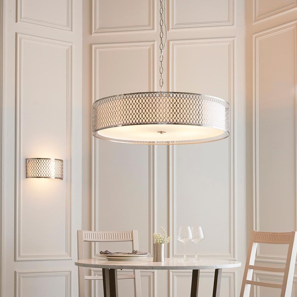 Cordero Large Satin Nickel Ceiling Pendant