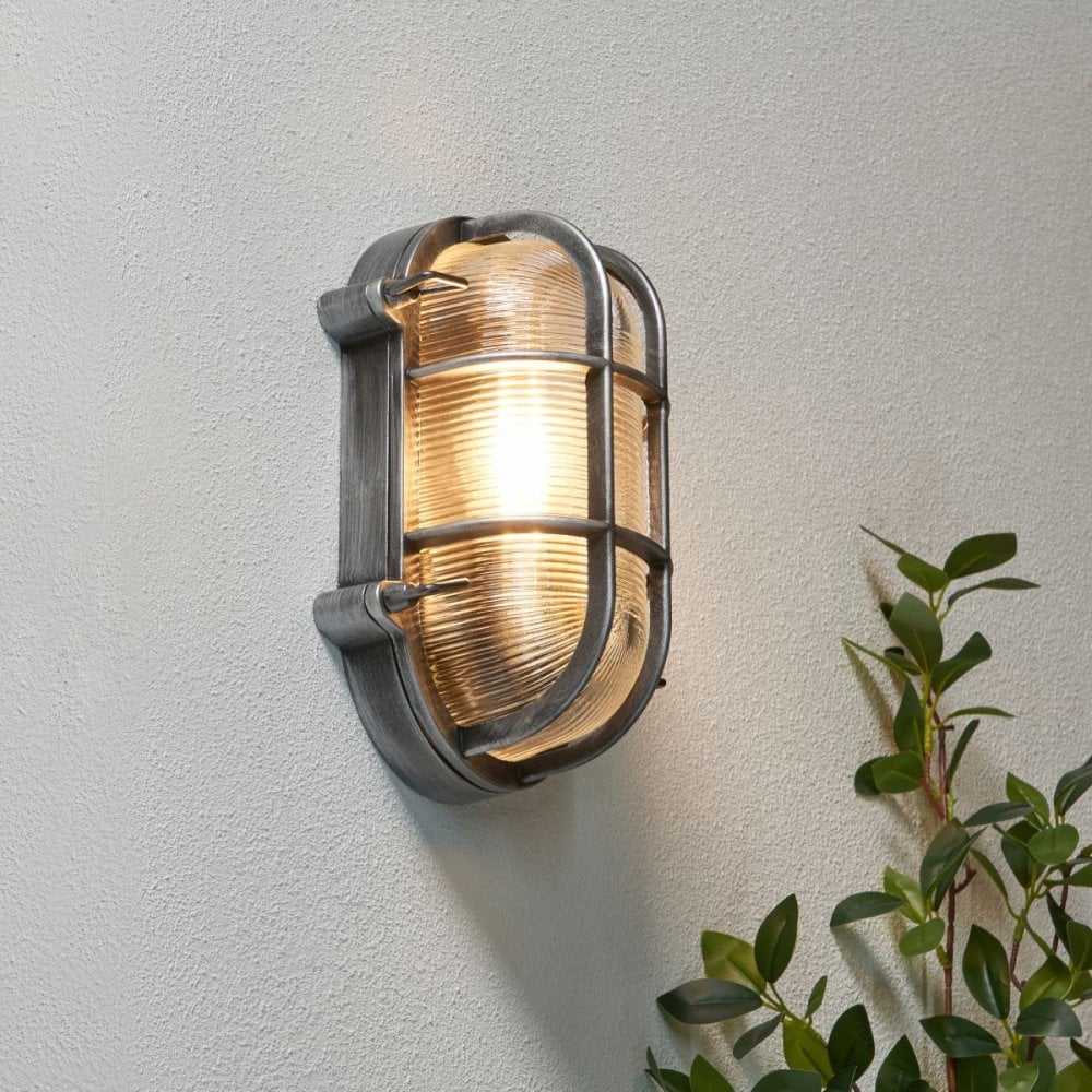 Davey Silver Caged Oval Bulkhead