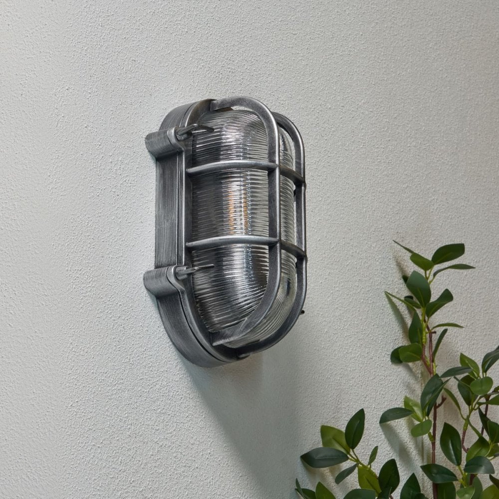 Davey Silver Caged Oval Bulkhead