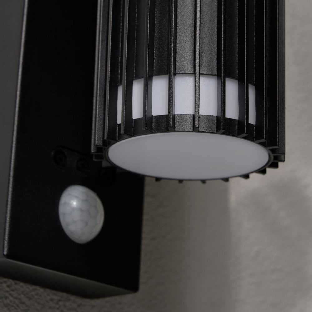 Muto Up and Down Black Wall Light with PIR