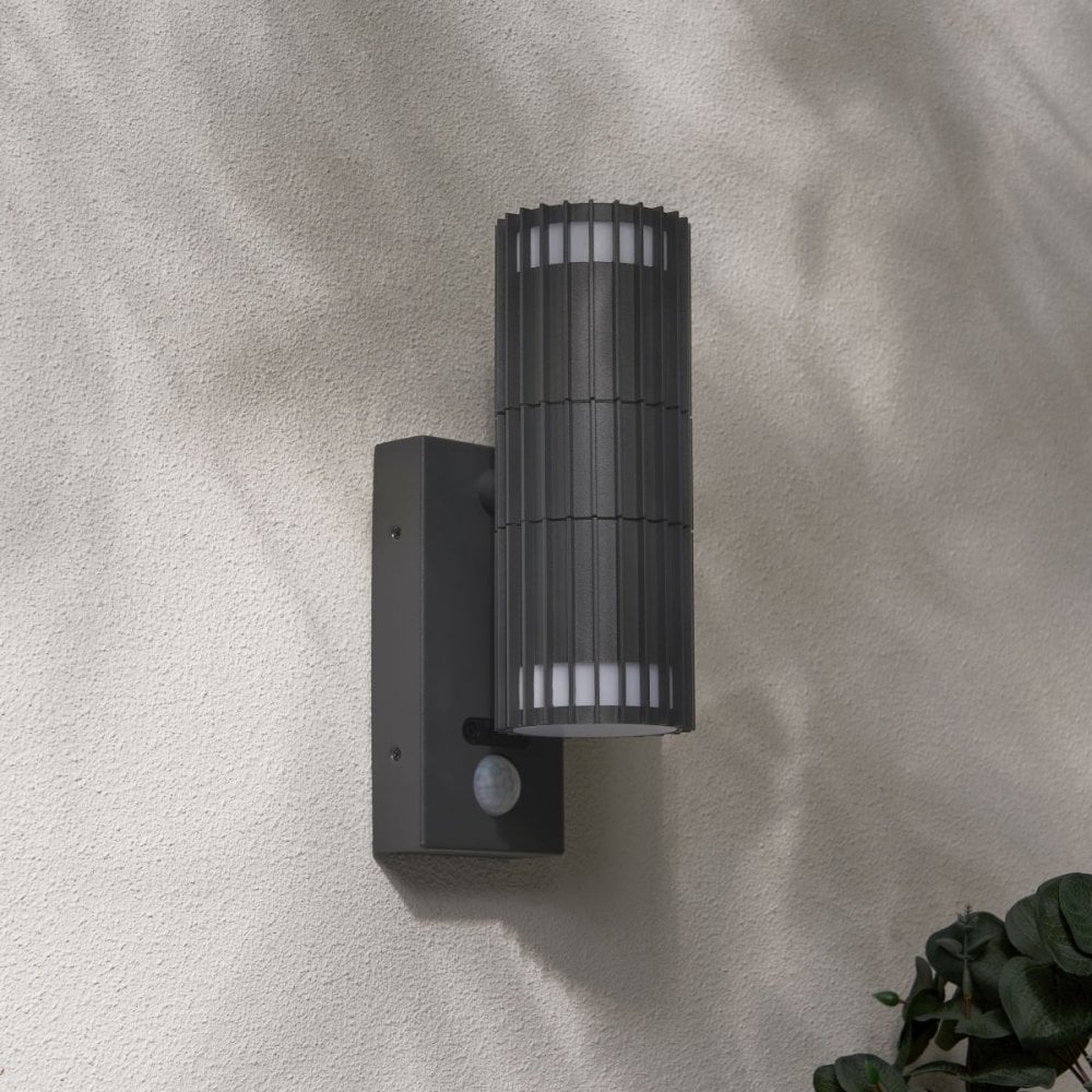 Muto Up and Down Anthracite Wall Light with PIR
