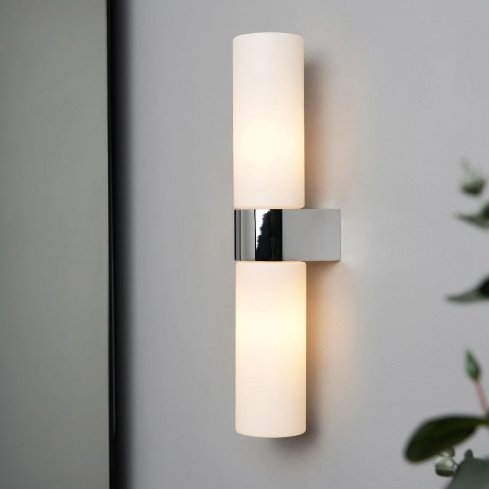 Cuco Chrome & Opal Glass Wall Light