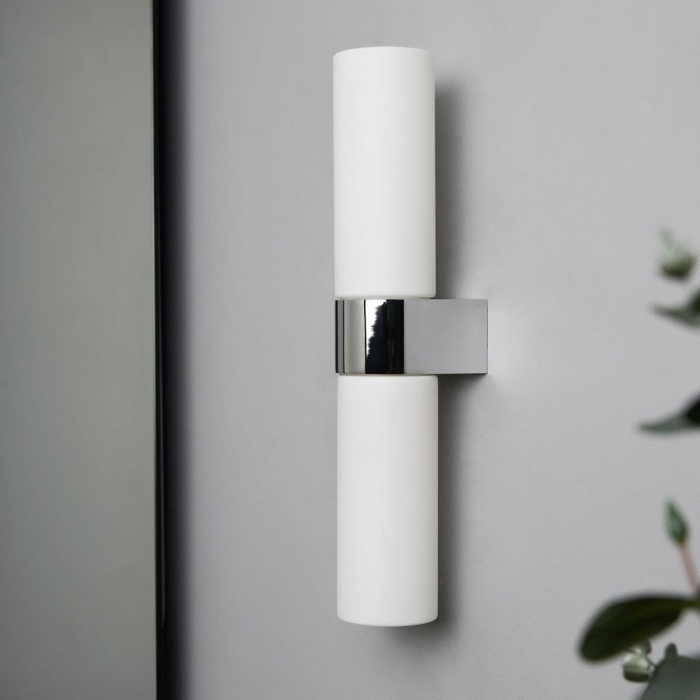 Cuco Chrome & Opal Glass Wall Light