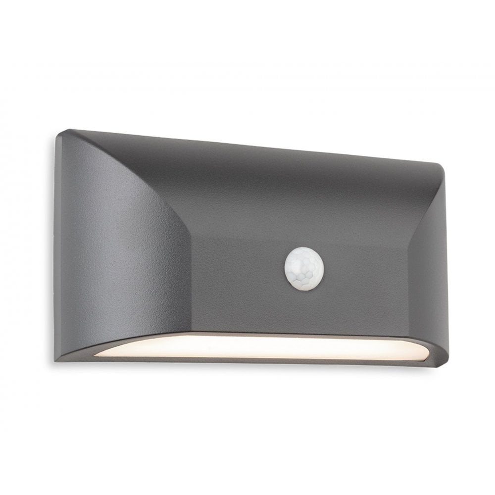 Mission LED Outdoor Wall Light in Graphite with PIR Sensor
