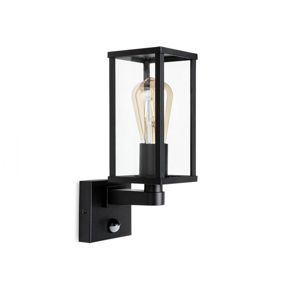 Dakota Black Outdoor Lantern with PIR Sensor
