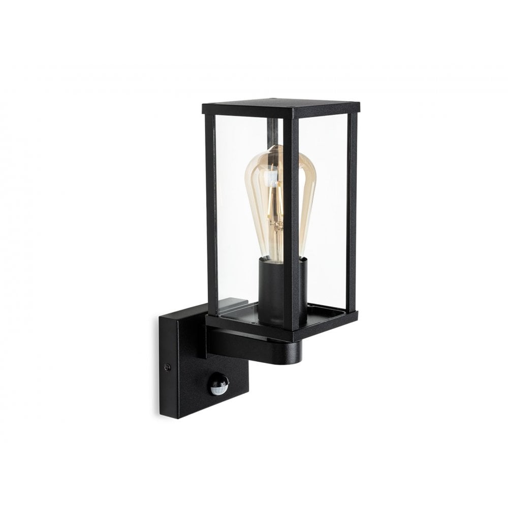 Dakota Black Outdoor Lantern with PIR Sensor