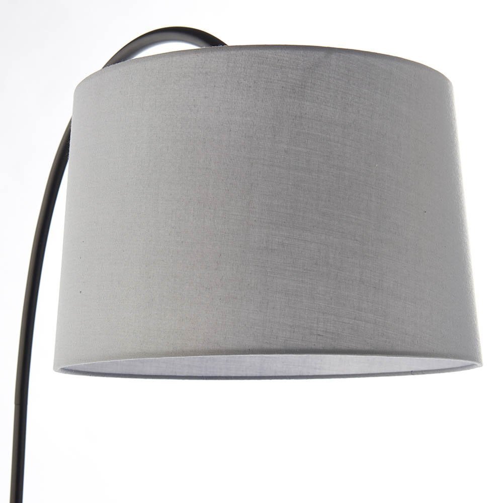 Carlson Floor Lamp in Matt Black C/W Grey Finish