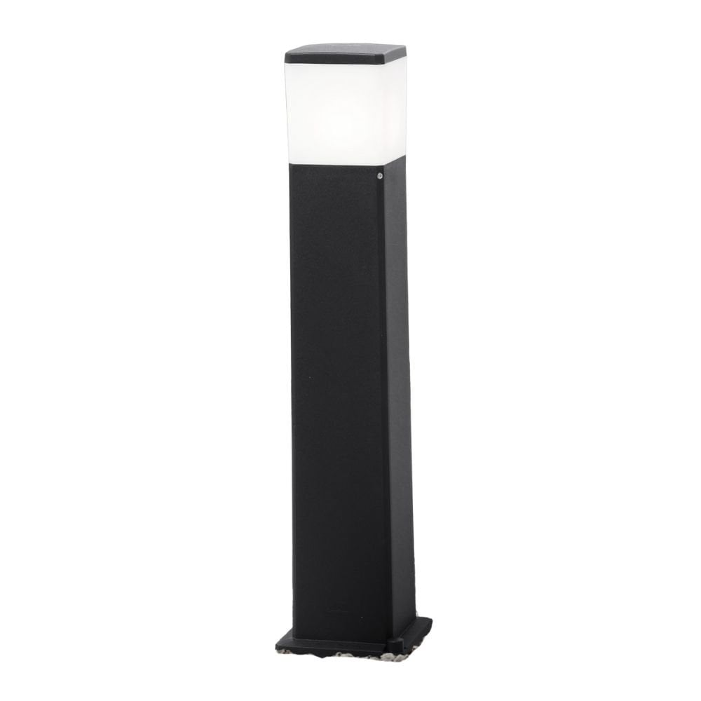 Virgilio 800mm Black Bollard with Opal Lens