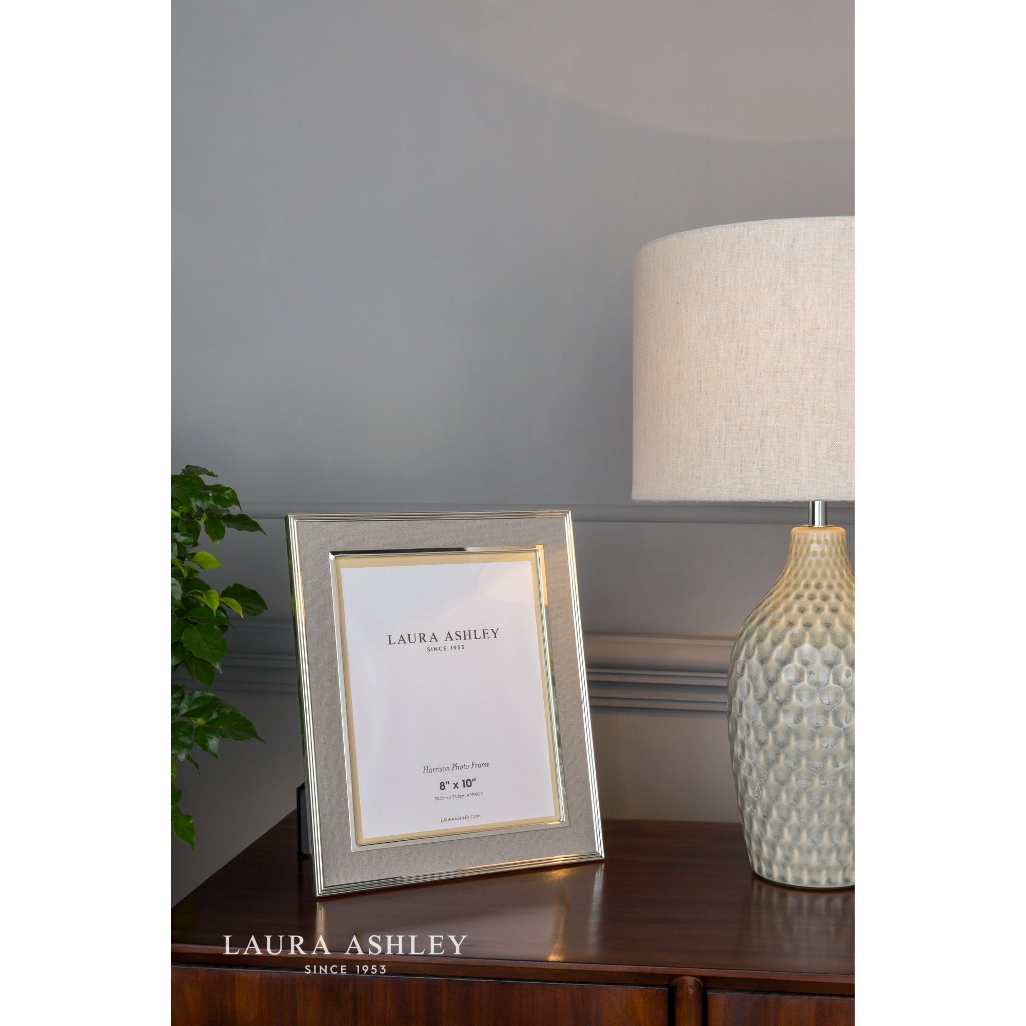 Harrison Pale Charcoal Grey Linen Photo Frame 8x10 Inch