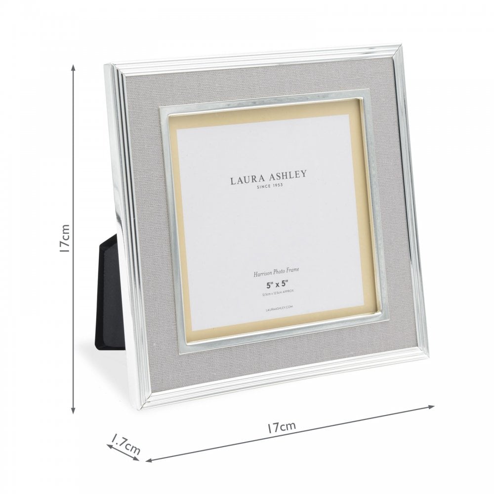 Harrison Square Pale Charcoal Linen Photo Frame 5x5 Inch