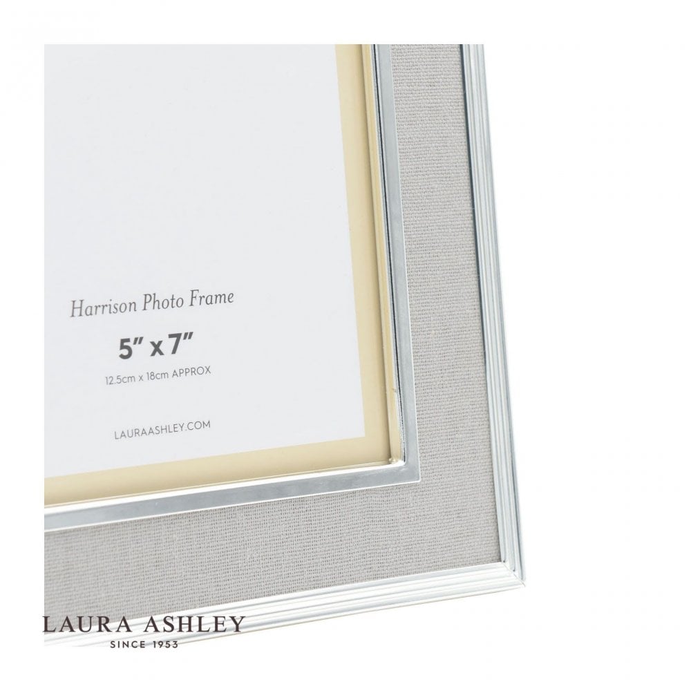 Harrison Pale Charcoal Linen Photo Frame 5x7 Inch