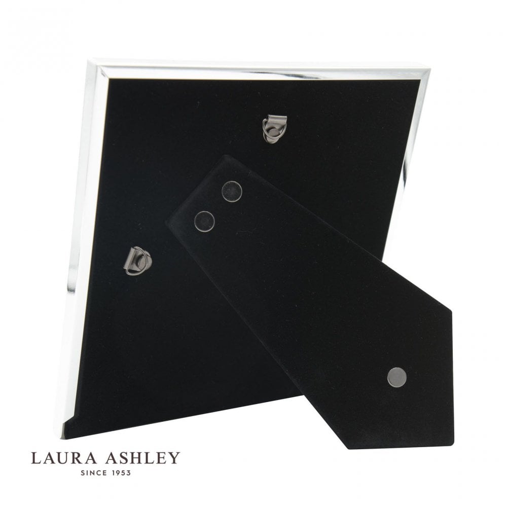Harrison Square Polished Silver Linen Photo Frame 5x5 Inch