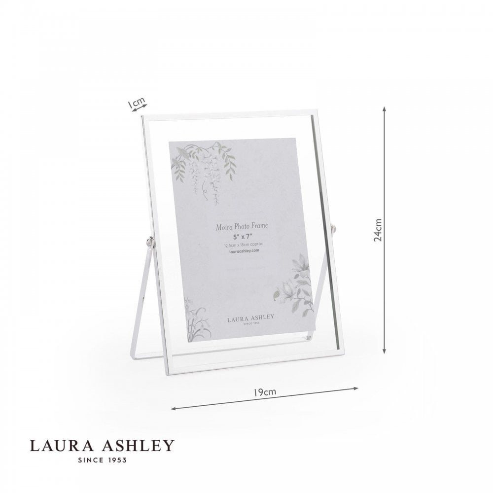 Moira 5x7 Inch Polished Silver & Glass Photo Frame