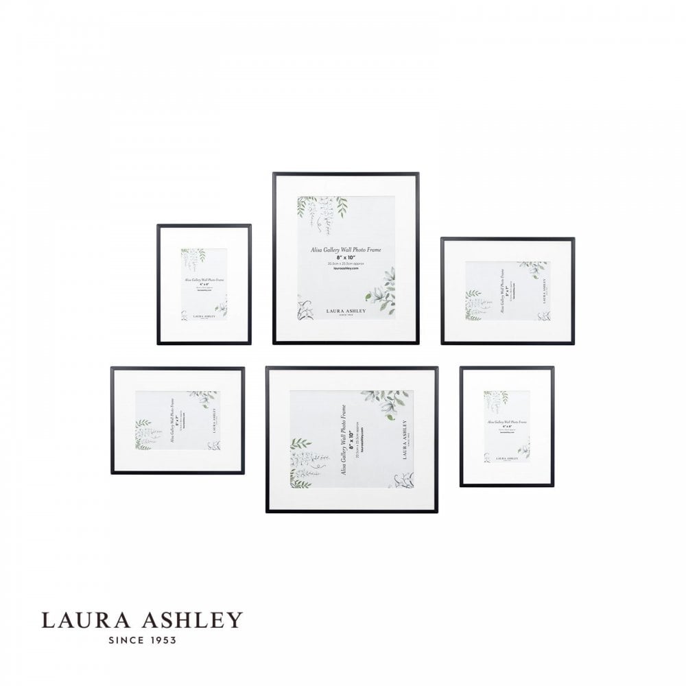 Set of 6 Alisa Matt Black Photo Frames