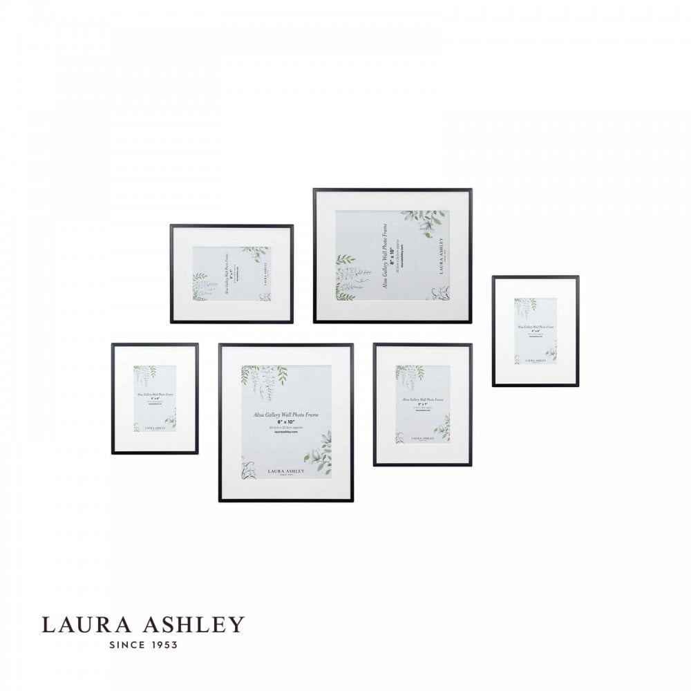 Set of 6 Alisa Matt Black Photo Frames