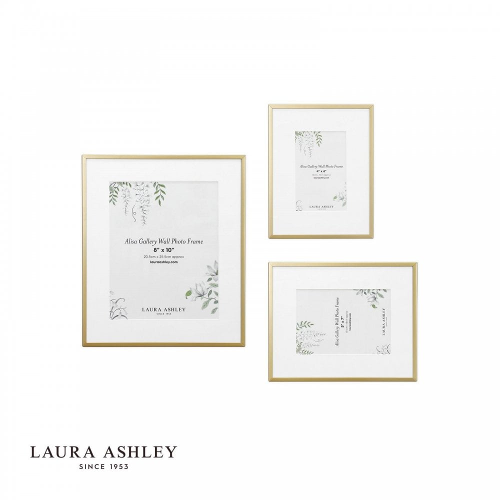 Set of 3 Alisa Matt Gold Photo Frames