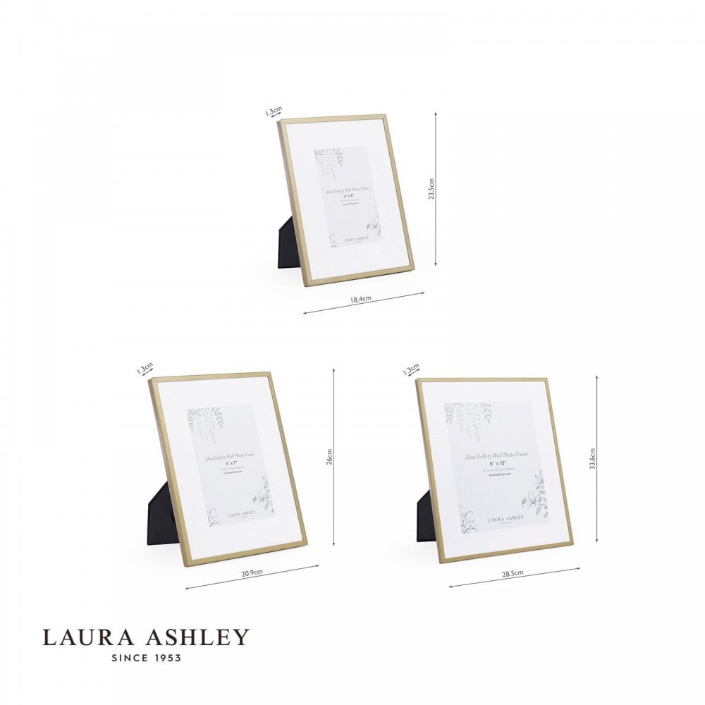 Set of 3 Alisa Matt Gold Photo Frames