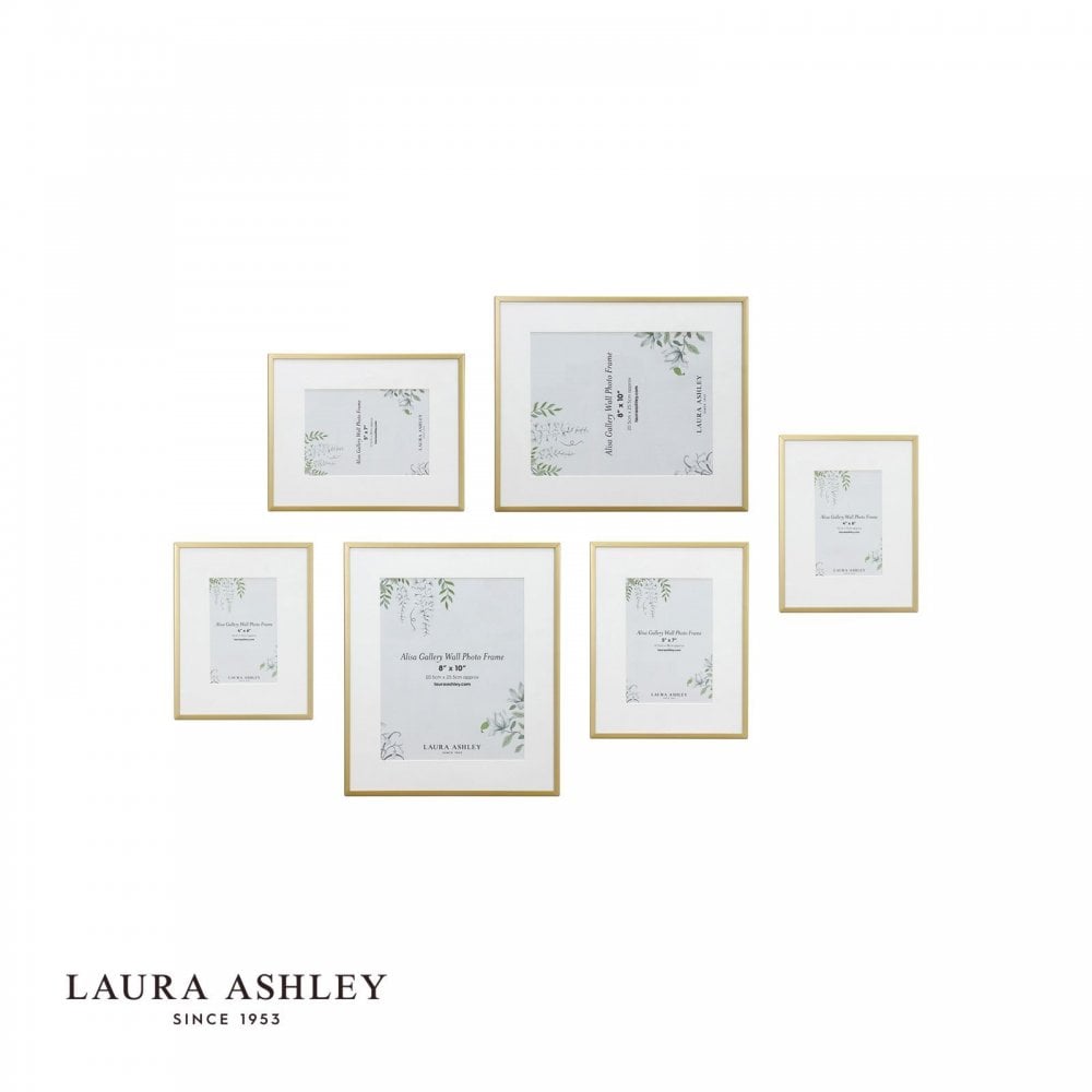 Set of 6 Alisa Matt Gold Photo Frames