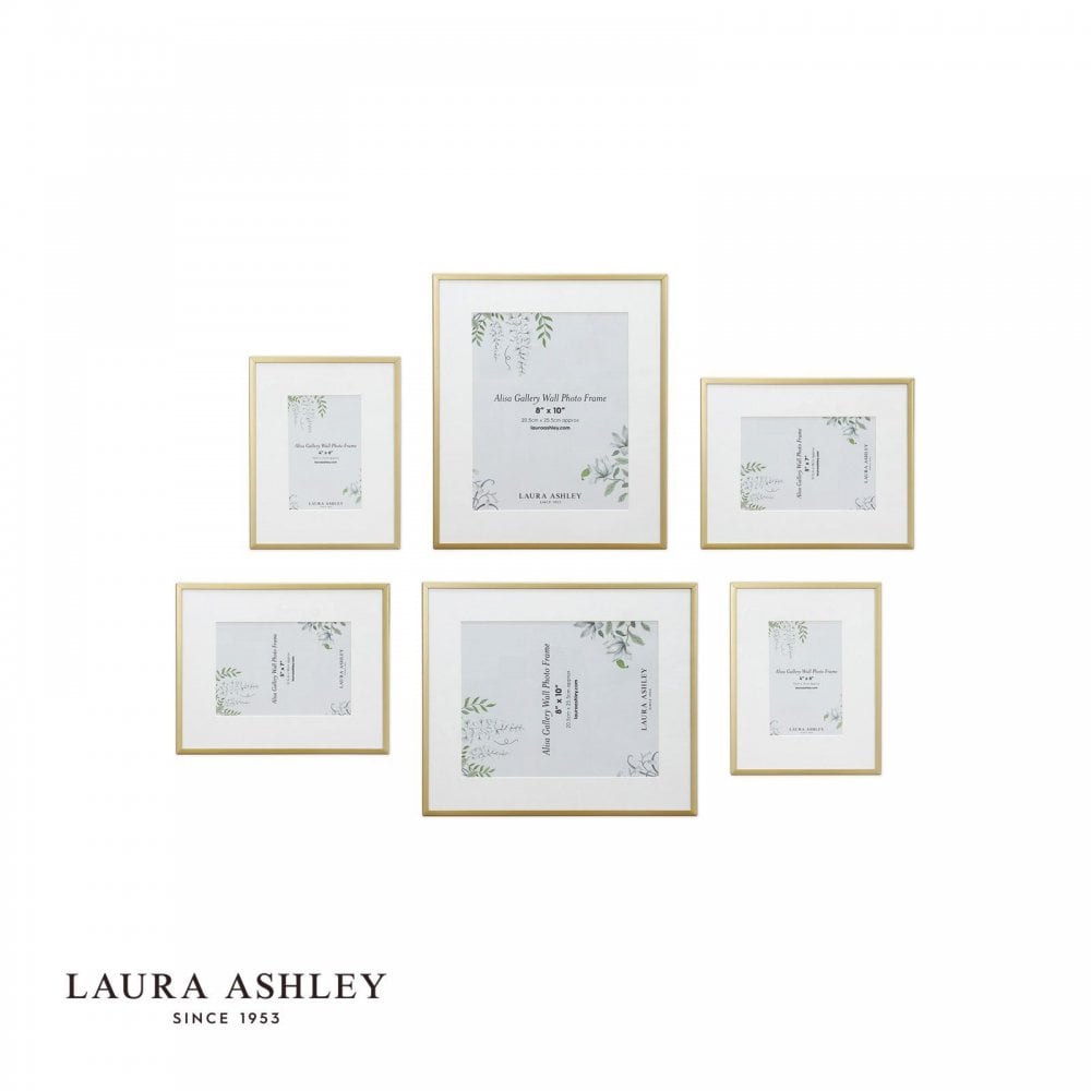 Set of 6 Alisa Matt Gold Photo Frames