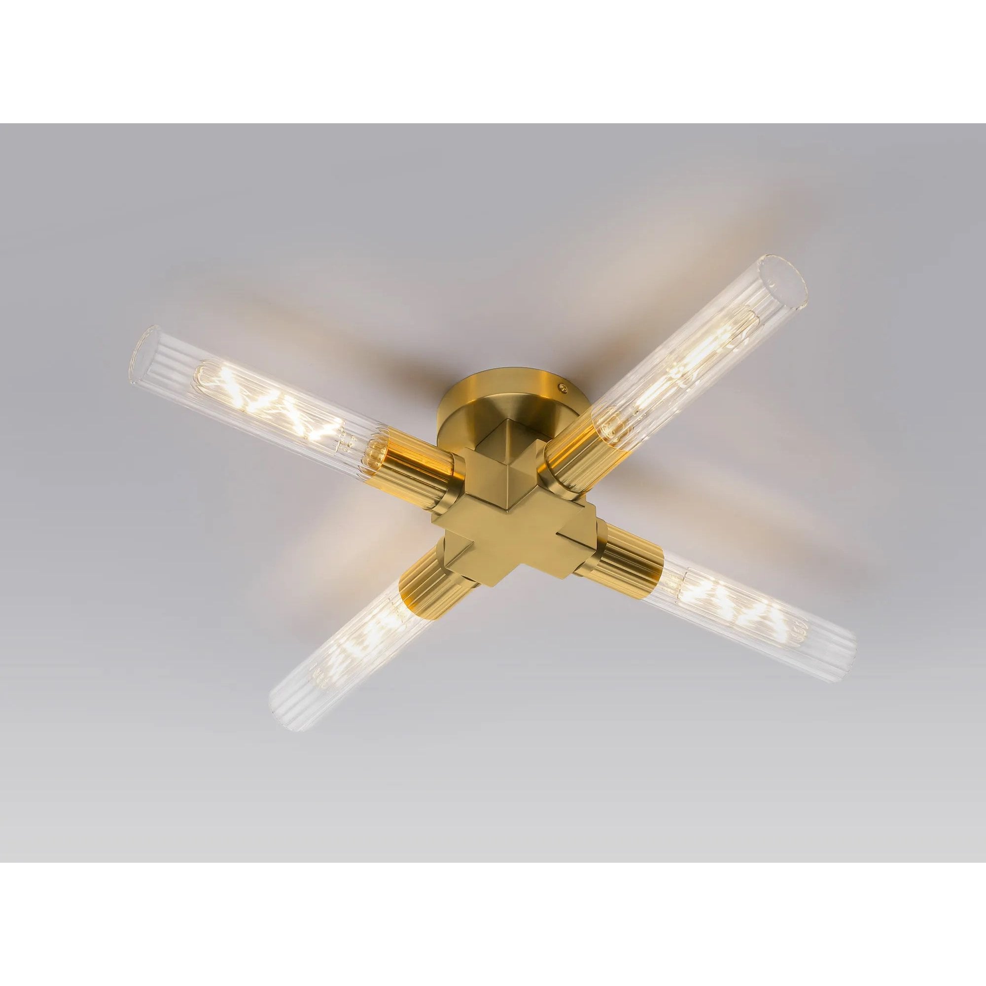 Dee 4 Light Gold Bathroom Ceiling Fitting IP44