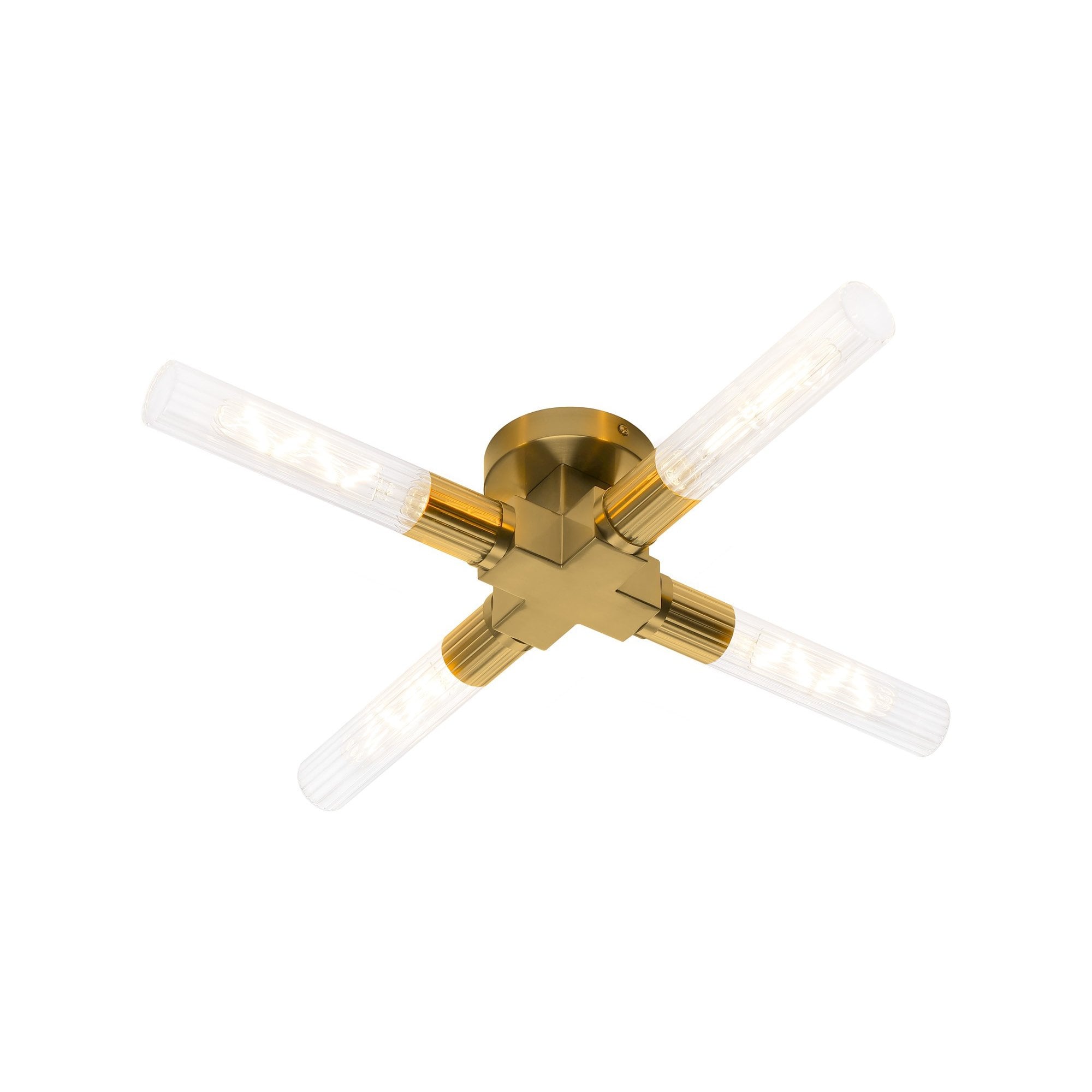 Dee 4 Light Gold Bathroom Ceiling Fitting IP44