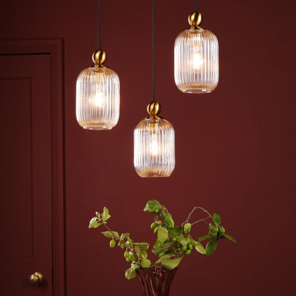 Single Satin Brass 1650mm Suspension