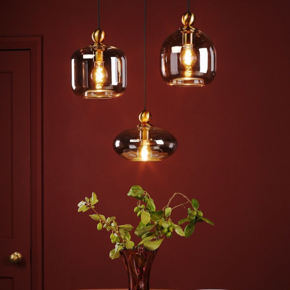Single Satin Brass 1650mm Suspension