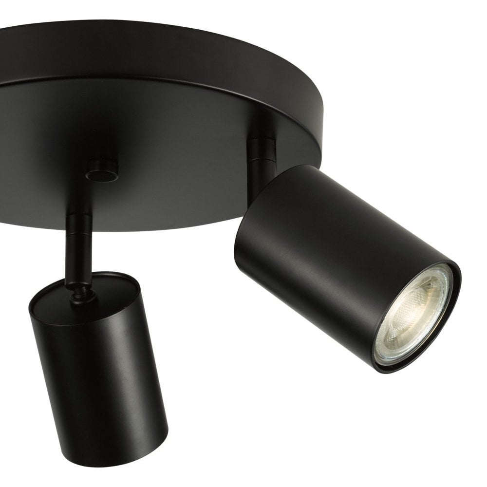 Cawley 3 Light Matt Black Spotlight