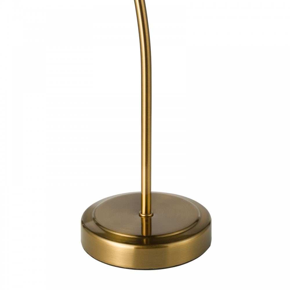 Erika Antique Bronze & Amber Glass Table Lamp