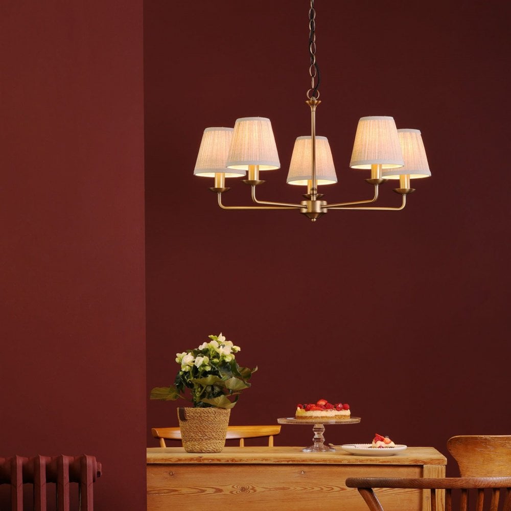 Favian 5 Light Matt Bronze Pendant