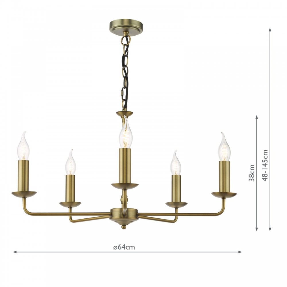 Favian 5 Light Matt Bronze Pendant