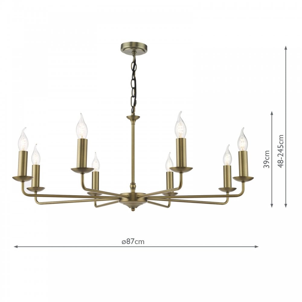 Favian 8 Light Matt Bronze Pendant