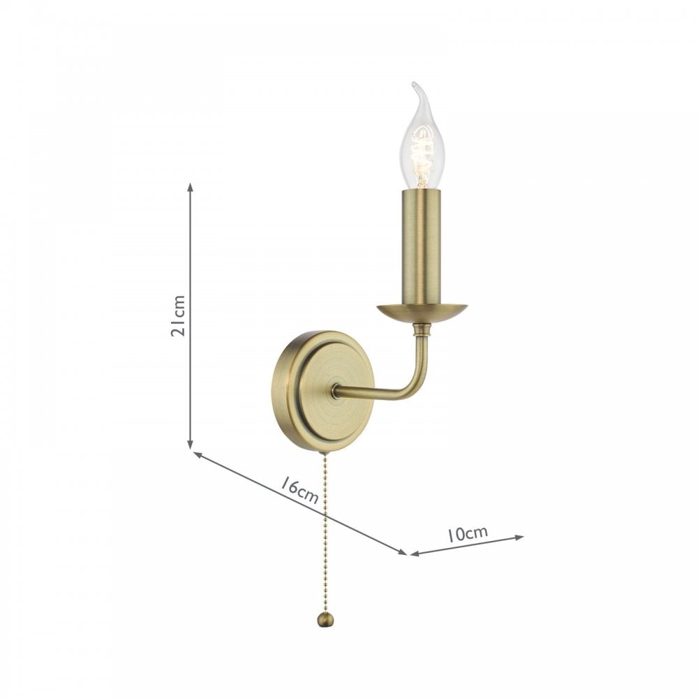 Favian Matt Bronze Wall Light